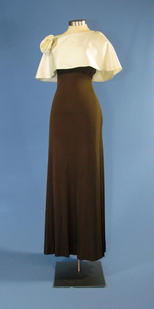 Artifact No. 1983.19, Luis Estévez Brown Jersey Gown with White Cape; Gerald R. Ford Presidenti…