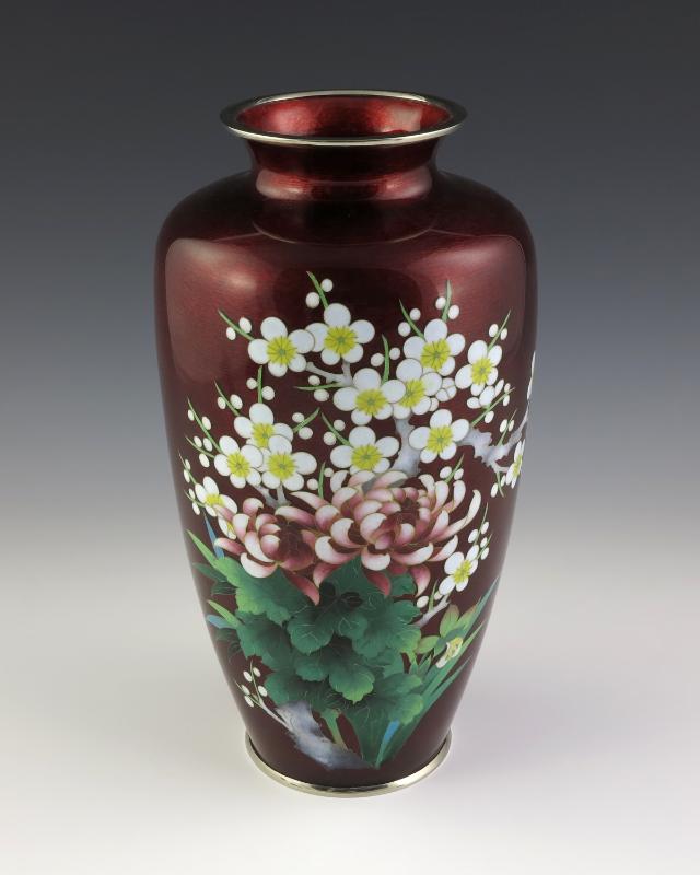 Artifact No. 1984.13, Kenzo Kono Floral Cloisonné Vase; Gerald R. Ford Presidential Library & M…