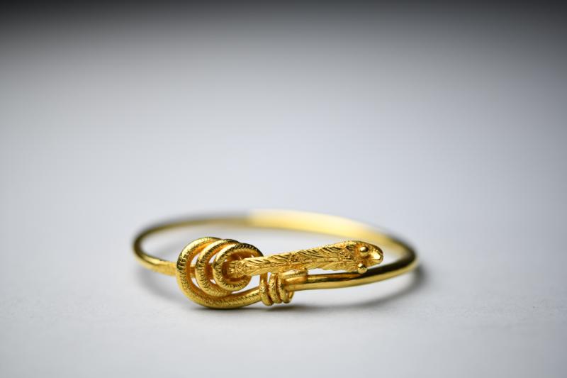 Artifact No. 1987.143.1a; Gold Snake Bracelet; Gerald R. Ford Presidential Library & Museum (Gr…