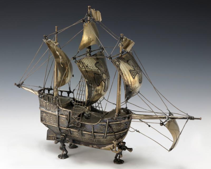 Artifact No. 1981.69.6 a, Silver Spanish Galleon Sculpture; Gerald R. Ford Presidential Library…