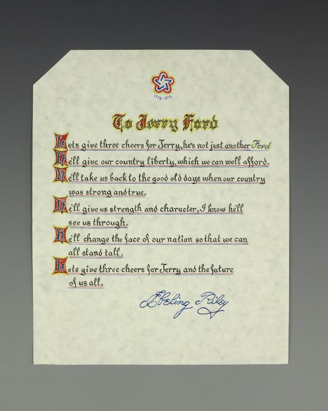 1989.355; Gerald R. Ford Presidential Library & Museum, Grand Rapids, MI