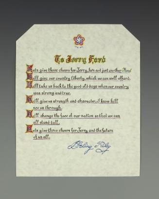 1989.355; Gerald R. Ford Presidential Library & Museum, Grand Rapids, MI