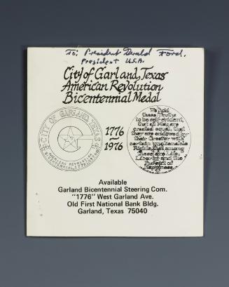 1989.734 a-b; Gerald R. Ford Presidential Library & Museum, Grand Rapids, MI