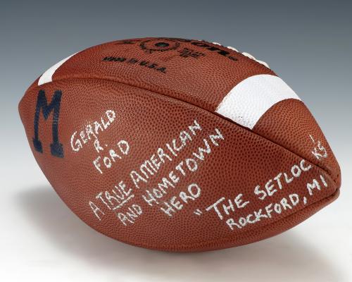 Artifact No. 2007.217, President Gerald R. Ford Memorial Football; Gerald R. Ford Presidential …